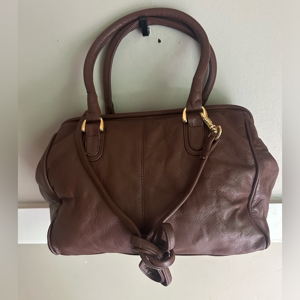 NWT Saddle River Brown Leather Satchel Handbag - Classic Women's Bag
